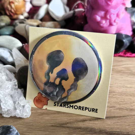 Skull moon- 2.25" can badge