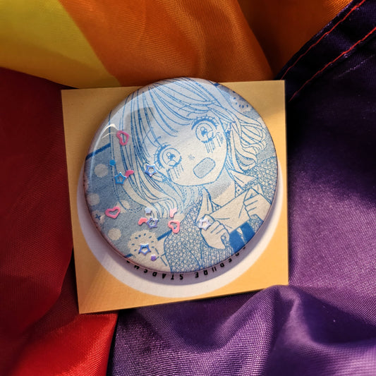 Confetti blush- 2.25" can badge